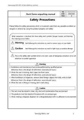 的映像 Lithium Ion Battery Rack Unpacking and Receiving