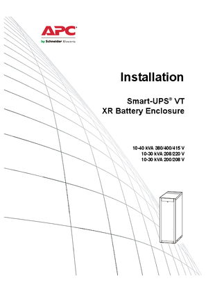 的映像 Smart-UPS VT XR Battery Enclosure 3-Phase 200/208/400V 50/60 Hz