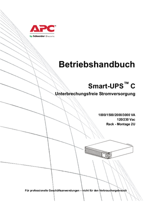 Bild von Bedienungsanleitung Smart-UPS C 1000/1500/2000/3000kVA 120/230Vac RM2U
