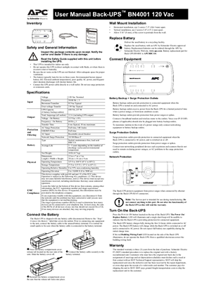 Image of BACK-UPS BN4001 120 Vac