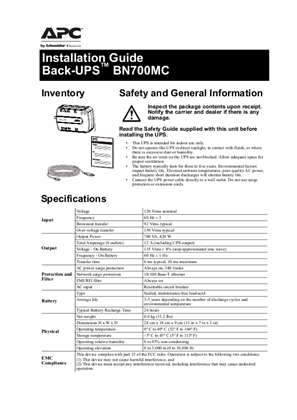 Image of BACK-UPS BN700MC