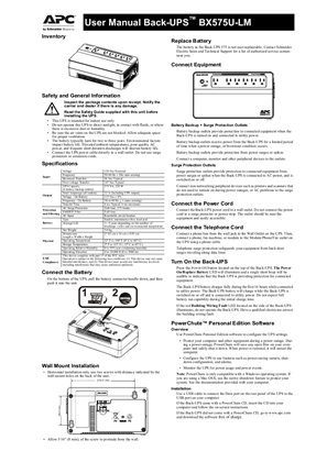 Image of BACK-UPS BX575U-LM 120 V