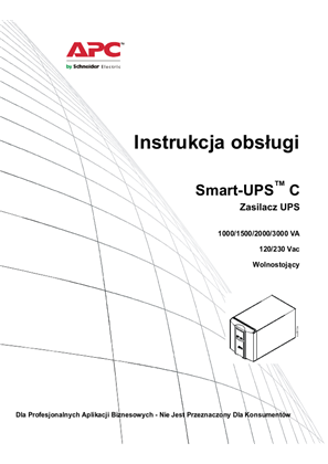 Obraz Instrukcja obsługi Smart-UPS C 1000/1500/2000/3000kVA 120/230Vac wieża