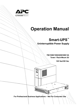 Image of Operation Smart-UPS SMT 750C/1000C/1500C/2200C/3000C VA 120/230 Vac Tower/RM2U