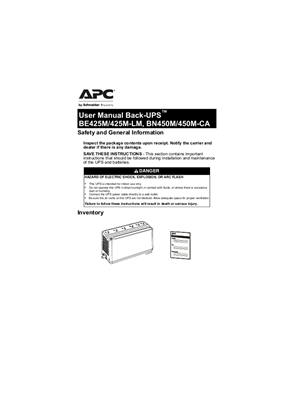 Image of Back-UPS BE425M/425M-LM, BN450M/450M-CA