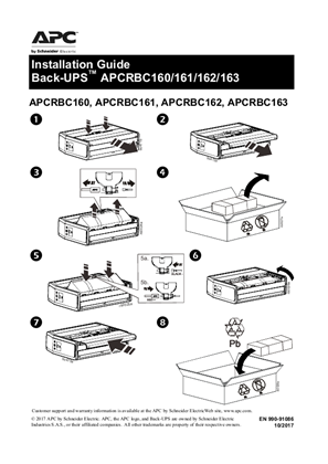 Image of INSTALLATION BACK-UPS APCRBC160/161/162/163
