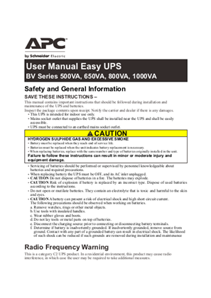 Image of BACK-UPS BV500/650/800/1000