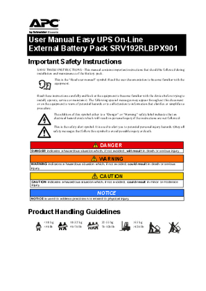Image of Easy UPS On-Line SRV SRV192RLBPX901 User Guide