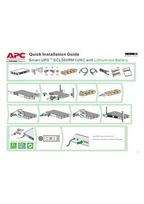Imagen de Quick Installation Guide Smart-UPS SCL500RM1UNC with Lithium-ion Battery