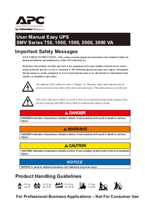 Image of Easy UPS SMV 750/1000/1500/2000/3000VA User Guide