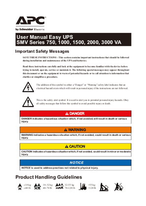 Image of EASY UPS SMV750-1500A, 2000/3000CA