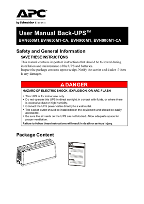 Image of Easy UPS BVN650M1, BVN650M1-CA, BVN900M1 and BVN900M1-CA