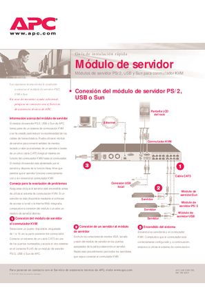 Imagen de Módulos de servidor APC KVM PS/2, USB y Sun (AP5630, AP5631, AP5632): instalación