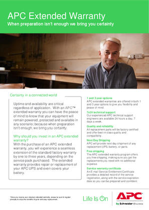 Image of Extended Warranty Brochure