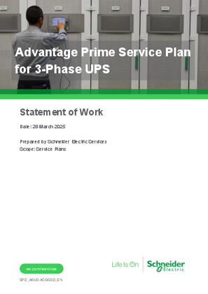 Image of Advantage Prime Service Plan for 3-Phase UPS
