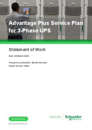 Image of Advantage Plus Service Plan for 3-Phase UPS