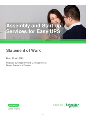 的映像 Assembly and Start-up Service for Easy UPS