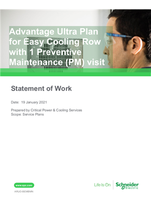 的映像 Advantage Ultra Plan for Easy Cooling Row with 1 Preventive Maintenance (PM) visit