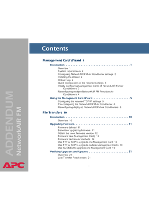 Image of NetworkAIR FM Network Management Card v.2.6.1 (Online Guide Addendum)