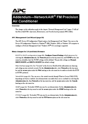 Image of NetworkAIR FM Precision Air Conditioner v.3.0 (Manual Addendum)