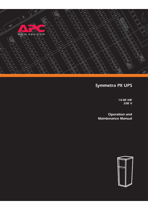Image of Symmetra PX 10-80 kW, 208 V (Manual)