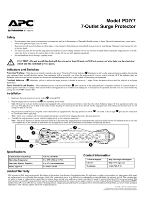 Image of PDIY7 7-Outlet Surge Protector