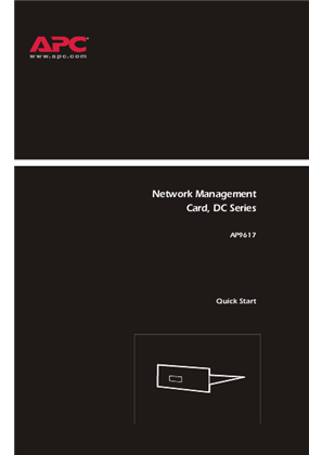Image of Firmware Upgrades Network Management Card, DC Series: Quick-Start Manual: Firmware v.1.0.7 (Manual)
