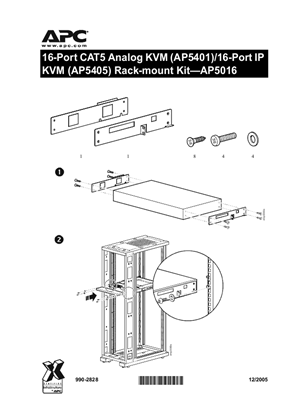 Billede af RackMount KVM Analog KVM/IP KVM Rack-mount Kit (Sheet)