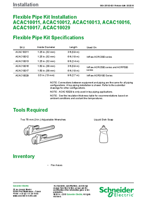 Image of InRow RC, RD, and RP Metal Hose Installation (Sheet)