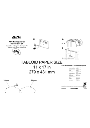 Image of Enclosures and Accessories APC Snap-in Logo (Sheet)