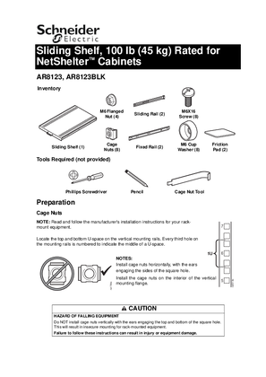 Image of Sliding Shelf, 100 lb (45 kg) Rated for NetShelter™ Cabinets