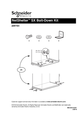 的映像 NetShelter Enclosure Accessories Bolt-Down Kit (AR7701) (Sheet)