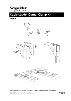 Image of Cable Ladder Corner Clamp Installation
