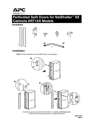 Image of Perforated Split Doors for NetShelter SX Cabinets