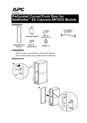 이미지 NetShelter SX Enclosure Front Door-Installation Instructions