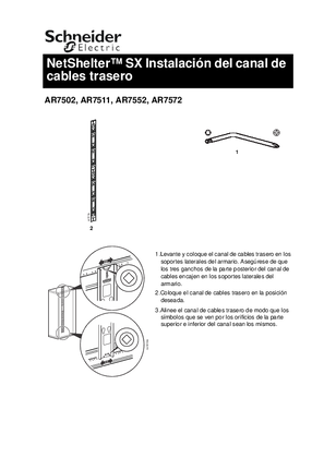Imagen de NetShelter™ SX Instalación del canal de cables trasero