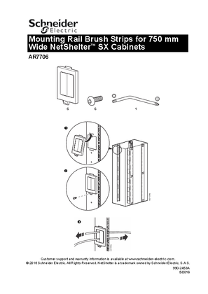 Imagen de Mounting Rail Brush Strips for 750 mm Wide NetShelter™ SX Cabinets