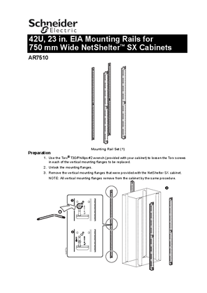 的映像 42U 23 in. EIA Mounting Rails for 750 mm Wide NetShelter SX Cabinet