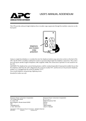 Image de Back-UPS Accessories : PowerCell (Manual Addendum)