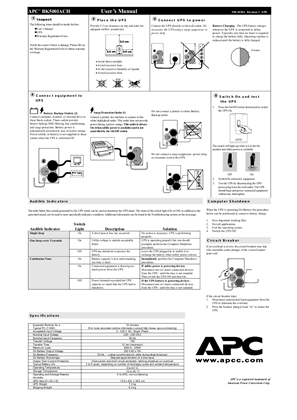 Image of Back-UPS 500 Chinese 230 V (Sheet)
