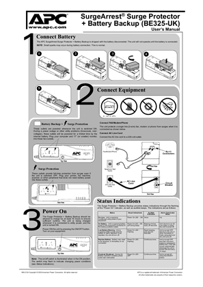 Image de SurgeArrest Home/Office BE325-UK 230 V (Sheet)