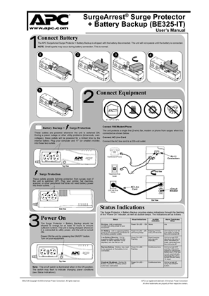 Image de SurgeArrest Home/Office BE325-IT (Sheet)
