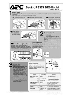 Image of Back-UPS ES BE 600 LM (Sheet)