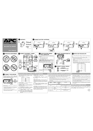 Back-UPS 1000 VA (Manual) User Guide | Download Schneider Electric