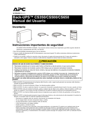 Imagen de Back-UPS CS 230 V (Manual)