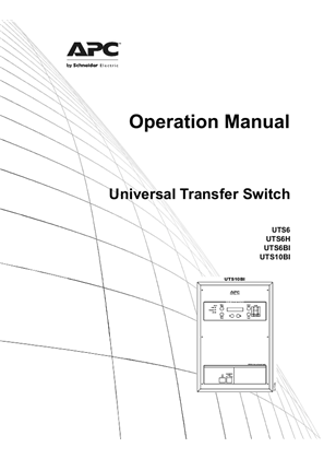 Image of Operation Guide UTS6/UTS6H/UTS6BI/UTS10BI