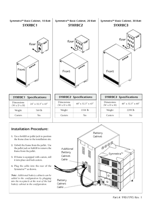 Image of Symmetra Battery Systems : Basic Battery Cabinet (Sheet)