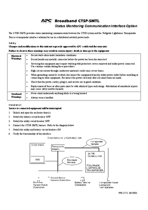 Obrázek TSP/Total System Power : Status Monitoring Communication Interface Option (Sheet)