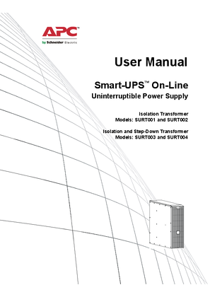 Image of Smart-UPS RT IsolationTransformers SURT 001/002; StepDownTransformers SURT 003/004