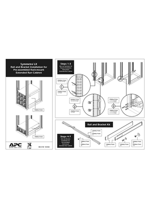 Image of Symmetra LX Rail and Bracket Installation for Pre-assembled Extended Run Battery Cabinet v.1